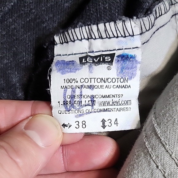 Levi's Men's Charcoal Jeans Orange Tab Vintage Made In Canada - Picture 8 of 9